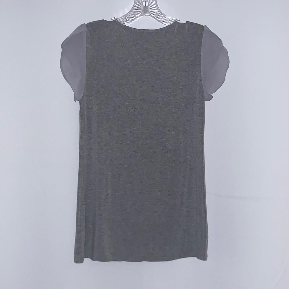 White House Black Market Gray Tee Shirt - Picture 4 of 7